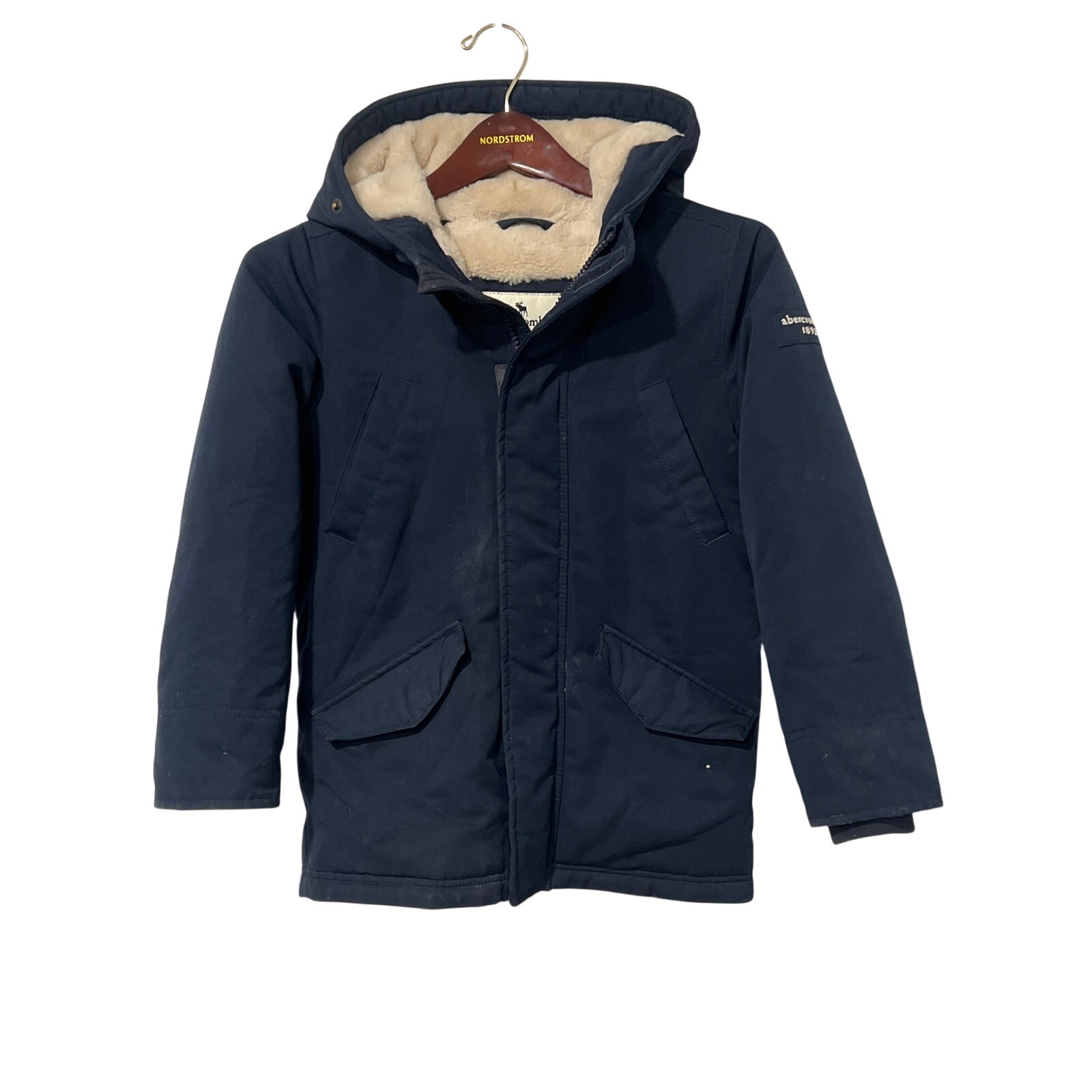 Abercrombie Kids, Navy Blue Winter Coat, Size 7/8, Kb470